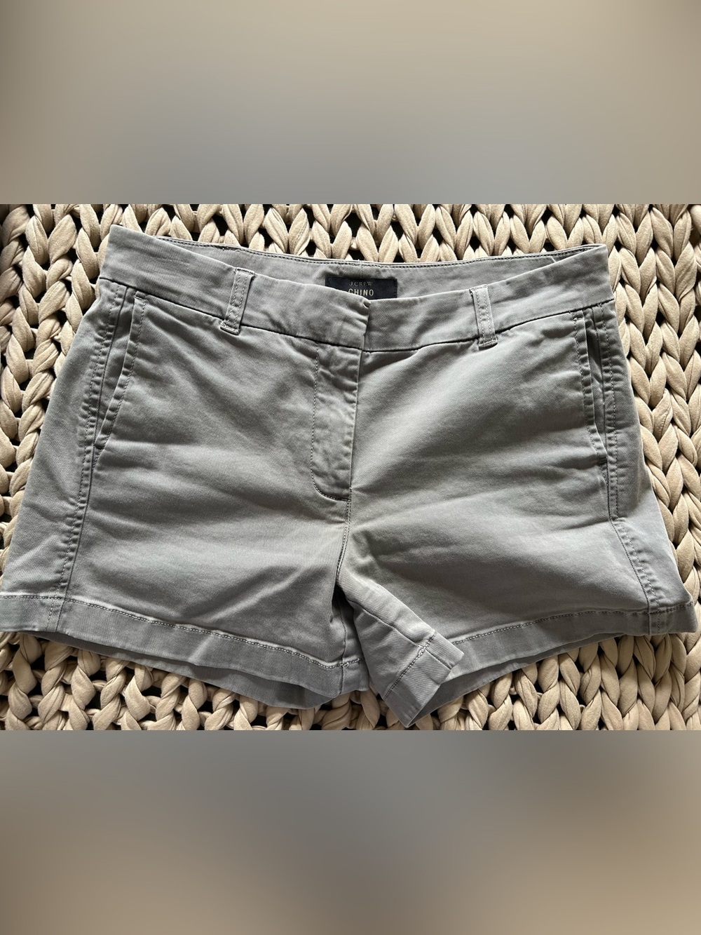 J. Crew Light Gray Chino Bermuda Shorts